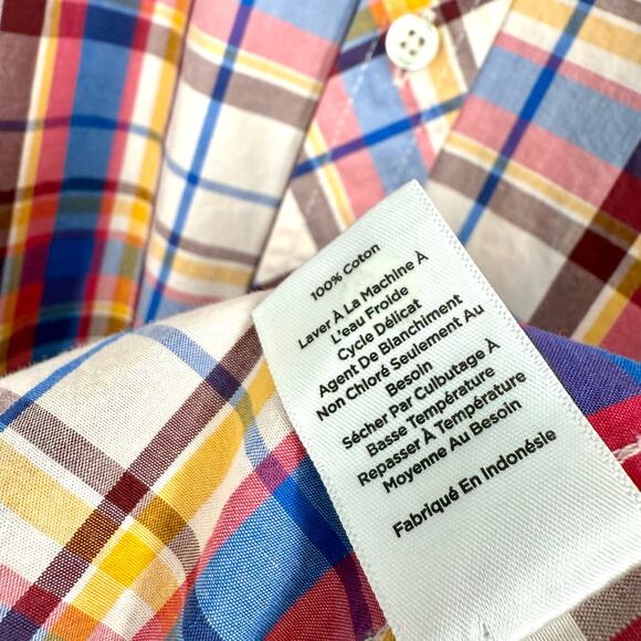 Talbots Medium Plaid Long Sleeve Button Up Blouse Shirt Top Formal Cozy Artsy - Picture 7 of 8